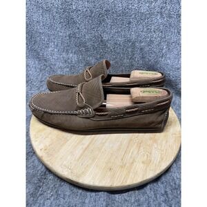Martin Dingman Driving Loafer Shoes Mens Size 10.5 Brown Nubuck Slip On